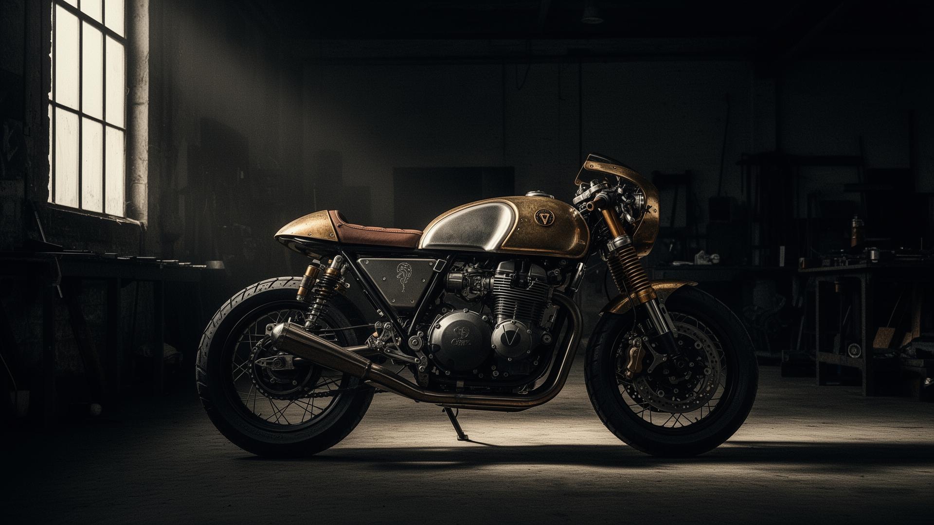 Featured MOTOHIRSCH build, side profile in the atelier